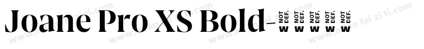 Joane Pro XS Bold字体转换